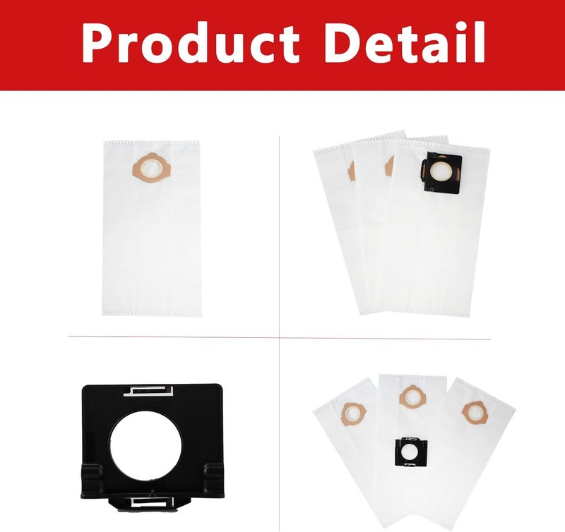 Yehtta 49-90-2016 Fleece Dust Bags For MILWAU-KEE 0960-20 & 0970-20 M18 PACKOUT Vacuum - Image 5